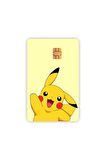 Pikachu Kart Kaplama Sticker Kart Etiketi