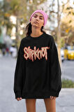 Slipknot Yazılı Unisex Oversize Anime Sweatshirt