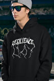 Resilience Baskılı Unisex Oversize Tasarım Hoodie