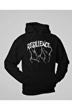 Resilience Baskılı Unisex Oversize Tasarım Hoodie