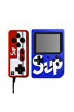 qasul  Sup Retro Gameboy Oyun Konsolu Mini Atari 2 Oyunculu Mavi