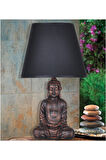 qdec Modern Dizayn Buda Abajur Yeşil-Gri