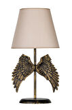 qdec Modern Dizayn Melek Abajur Gold-Bej