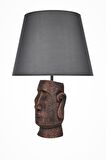 qdec Modern Dizayn Moai Abajur Bakır Gri
