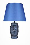qdec Modern Dizayn Moai Abajur Cobalt Mavi