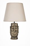 qdec Modern Dizayn Moai Abajur Gold Bej