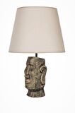 qdec Modern Dizayn Moai Abajur Gold Bej