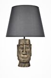 qdec Modern Dizayn Moai Abajur Gold Gri