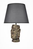 qdec Modern Dizayn Moai Abajur Gold Gri