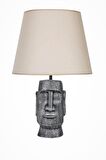 qdec Modern Dizayn Moai Abajur Gümüş Bej
