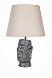qdec Modern Dizayn Moai Abajur Gümüş Bej