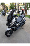 MOTOCAM QJ Fort 350 Siperlik Ön Cam 2023-2025 Model 74cm Siyah Renkli 4mm UZUN CAM