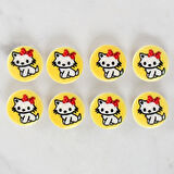 Loren Crafts 8'li Kedi Düğme - 1063