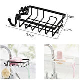 BUFFER® Paslanmaz Çelik Mutfak Banyo Musluğuna Sabitlenebilir Sabunluk