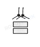 Roborock QRevo MaxV / QRevo Pro / QRevo S Siyah Uyumlu Hepa Filtre ve Yan Fırça-4 Parça