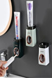 TİNEKE  Lüxs Otomatik Diş Macun Sıkacağı Diş Fırçası Tutucu Yapışkanlı Banyo Organizer 1 ADET
