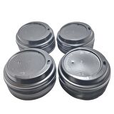 Multipak Double Wall Karton Kağıt Bardak Mat Siyah 8 Oz 250ML Siyah Kapaklı 40 Adet