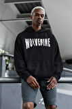 Wolverine Karakter Baskılı Unisex Oversize Hoodie