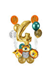 4 Yaş Gold Safari Temalı Balon Seti