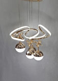 4 Toplu Gold LED Avize