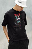 Saage Baskılı Unisex Oversize Vaalorant Tişört