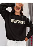 Britney Spears Baskılı Unisex Oversize Şarkıcı Sweatshirt