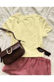 Baby Tee Kemer Boy Cute Rabbit Baskılı Crop Bluz