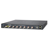 8-port Coax + 2-port 10/100/1000T + 2-port 100/1000X SFP Long Reach PoE over Coaxial Managed Switch