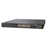 Yönetilebilir Gigabit Switch (Managed Gigabit Switch)&lt;br&gt;
16-Port 10/100/1000T 802.3at/af PoE+ Injector (Port başına 30.8 watt) (PoE Güç Bütçesi maks. 220 watt)&lt;br&gt;
2-Port 100/1000BASE-X m