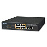 Yönetilemeyen Masaüstü Tip Switch (Unmanaged Desktop Switch)&lt;br&gt;
8-Port 10/100/1000T IEEE 802.3 at/af PoE+ Injector (Port başına 30.8 watt) (PoE Güç Bütçesi maks. 120 Watt)&lt;br&gt;
2-Port 10/1