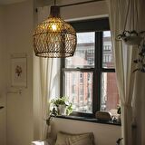 Bambu Çapraz Avize Rattan Sarkıt: SHADOW