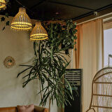 rattan bambu sarkıt avize: TULIP 33x40cm
