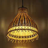 rattan bambu sarkıt avize: TULIP 33x40cm