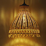 rattan bambu sarkıt avize: TULIP 33x40cm