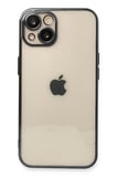 Iphone 14 Plus Kılıf Lensli Silikon - Siyah