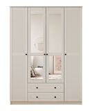 Rabi Mobilya Diva Country 4 Kapak 2 Çekmece Aynalı Gardırop 