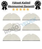 Roborock S6/S6 Pure Uyumlu Yüksek Kaliteli 6 Adet Mop-Tam Yüzey Mikrofiber ve Kalın