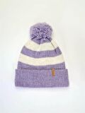 Retrobird Ponponlu Unisex Çizgili Bere Kadın Lila