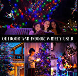 100 Metre 8 Işıltılı Yanma Modlu RGB Şerit Led Özel Parlak Ledli Ağaç Süsleme Dış Mekan Süsleme Ledi