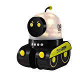 Ozmik LED gece lambası yıldızlı gökyüzü projektör Galaxy Robot projeksiyon lambasıMüzik Çalar