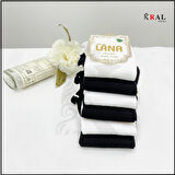 Kadın Bambu Çorap (6 ÇİFT) Fırfırlı Patik Kadın Çorap