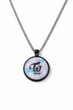 TWICE Logo Desenli Gümüş Renk Zincir Kolye Unisex 60 cm Metal