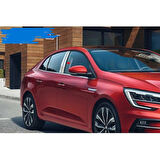 Renault Megane 4 2015-2025 Sedan Krom Kapı Direği 6 Parça Krom Paslanmaz Çelik Cam Direk