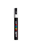 Posca Uni Pc-1Mr Renkli Boya Marker Kalemler Ultra İnce 0,7 Mm Beyaz (3 Adet)