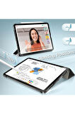 İpad 11.Nesil A16 A3354 /A3355 /A3356 İle Uyumlu Uyku Modlu Yatay Standlı Sert Smart Tablet Kılıfı