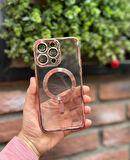 iPhone 14 Pro Max Kamera Lens Korumalı Şeffaf Magsafeli Darbe Emici Kılıf - Kırılmaz Cam Hediyeli