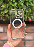 iPhone 14 Pro Max Kamera Lens Korumalı Şeffaf Magsafeli Darbe Emici Kılıf - Kırılmaz Cam Hediyeli