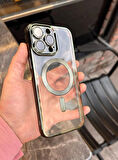 iPhone 14 Pro Max Kamera Lens Korumalı Şeffaf Magsafeli Darbe Emici Kılıf - Kırılmaz Cam Hediyeli