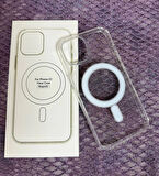 iphone 15 Uyumlu Şeffaf Magsafe özellikli Kaliteli Sararmaz Kılıf - Kırılmaz Cam Hediyeli