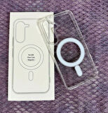 Samsung Galaxy S25 Uyumlu Şeffaf Magsafe özellikli Kaliteli Sararmaz Kılıf - Kırılmaz Cam Hediyeli